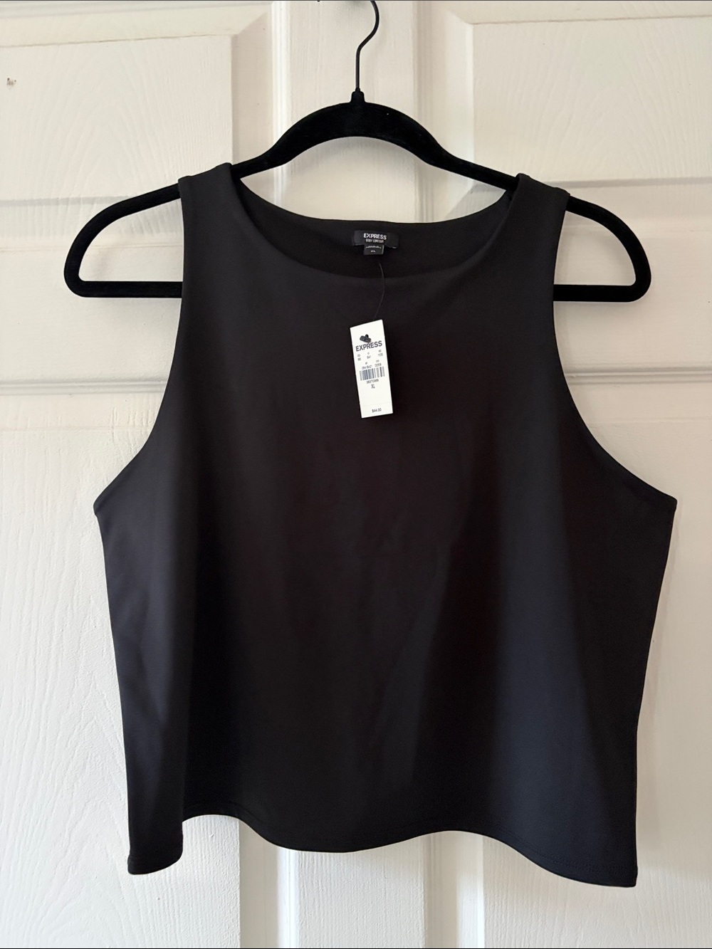 NWT Express Black Sleeveless Cropped Tank